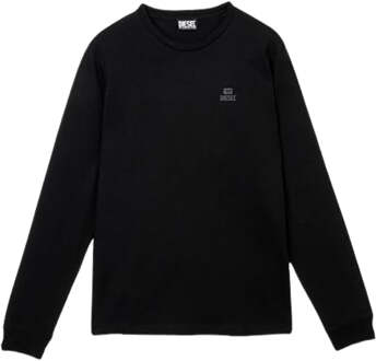 Diesel Zwart T-shirt Met Lange Mouwen - maat M