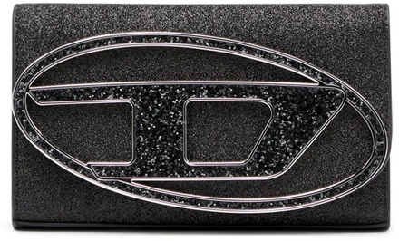 Diesel Zwarte Portemonnee Mini Tas Glitter Diesel , Black , Dames - ONE Size