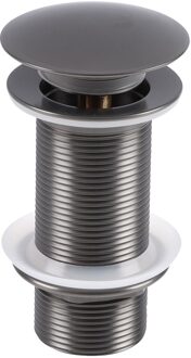 Differnz Afvoerplug Clic-clac - Messing - Zonder Overloop - Gunmetal - 66mm
