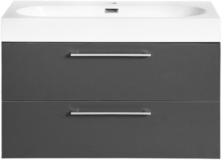 Differnz Badkamermeubelset Differnz Somero Met Keramiek Wastafel 60 cm Antraciet