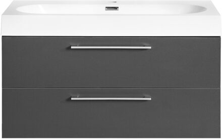 Differnz Badkamermeubelset Differnz Somero Met Keramiek Wastafel 80 cm Antraciet