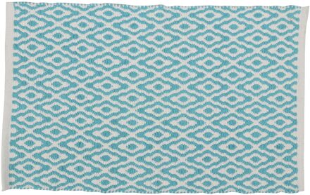 Differnz Badmat Brighton 50x80cm Blauw/wit