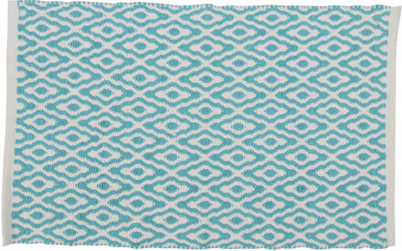 Differnz Badmat Brighton 50x80cm Blauw/wit