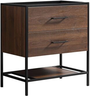 Differnz Badmeubelkast Differnz Industrial 75 met Bruin Differnz