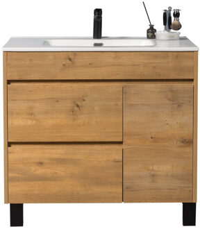 Differnz Badmeubelkastset Differnz Sofi 80 Licht Eiken Differnz