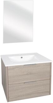 Differnz Badmeubelset Differnz Bolo 50x60x46cm FSC Licht Eiken