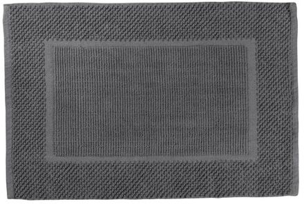 Differnz Basics badmat geschikt voor vloerverwarming - 100% katoen - Lichtgrijs - 50 x 80 cm