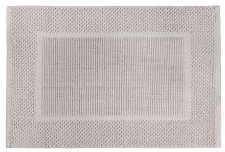 Differnz Basics badmat geschikt voor vloerverwarming - 100% katoen - Steengrijs - 50 x 80 cm