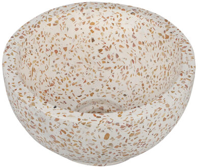 Differnz Boomer Waskom - 21x12cm - rond - Terazzo - Beige 36.102.31 Beige mat