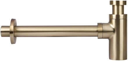 Differnz Design Sifon Mat Goud – Sifon Wastafel – Mix&Match Fonteinsifon - Inclusief Muurbuis