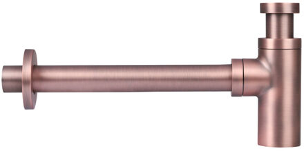 Differnz Design Sifon Rood Koper – Sifon Wastafel – Mix&Match Fonteinsifon - Inclusief Muurbuis