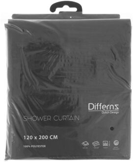 Differnz Douchegordijn Color – 120 x 200 cm – Verzwaard - 100% Polyester - Antraciet