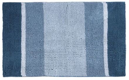 Differnz Fading badmat geschikt voor vloerverwarming - 100% microfiber - Blauw - 60 x 90 cm