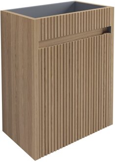 Differnz Fonteinkast Differenz Hura L Links/Rechts 40 cm Met Ribbel Eiken