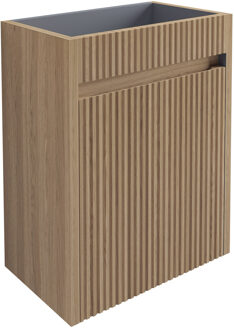 Differnz Fonteinkast Differenz Hura L Links/Rechts 40 cm Met Ribbel Eiken