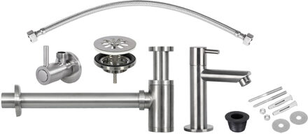 Differnz Fonteinkraan Installatie Set Differnz Mix Mat Chroom Differnz