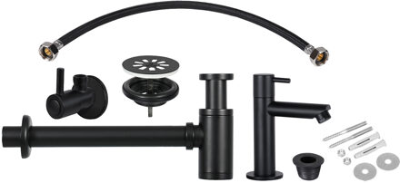 Differnz Fonteinkraan Installatie Set Differnz Mix Mat Zwart Differnz