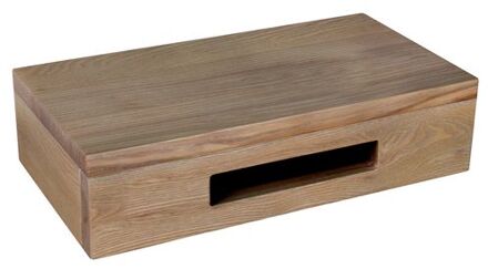 Differnz fonteinplank 40x25x10cm rechthoek met handdoekhouder Bruin eiken 36.750.01 Bruin Eiken (Hout)