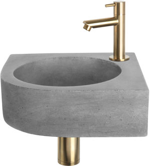 Differnz Fonteinset Cleo Beton Donker Grijs Rec Mat Goud Goud, Grijs
