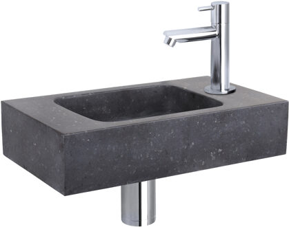 Differnz Fonteinset Force Bombai Black Rechte Kraan Chroom Zilver, Zwart