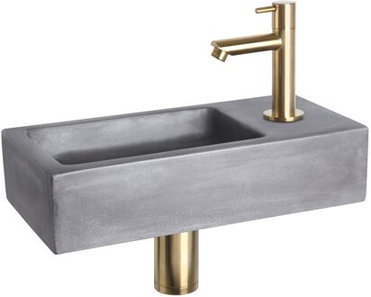 Differnz Fonteinset Ravo Beton Donker Grijs Rec Mat Goud Goud, Grijs