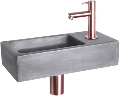 Differnz Fonteinset Ravo Beton Donker Grijs Rech Rood Koper Grijs, Koper