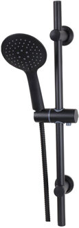 Differnz Glijstangset Differnz Deluxe 54 cm Met Handdouche en Doucheslang Zwart