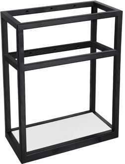 Differnz Handdoekhouder Fontein Differnz Hura L Gecoat Staal 40x22x50 Cm Zwart