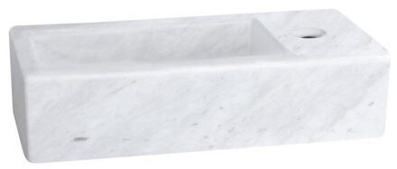 Differnz Helios Fontein – Wasbak Marmer – Toilet Fontein - 37.5 x 18.5 x 9.5 cm