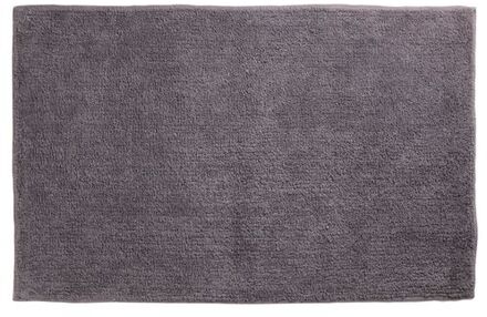 Differnz Initio badmat, geschikt voor vloerverwarming - 100% katoen - Donkergrijs - 50 x 80 cm