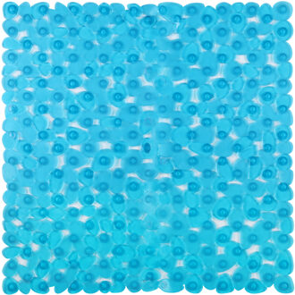 Differnz Lapis Anti-slip inlegmat Douche 54x54cm Blauw Transparant