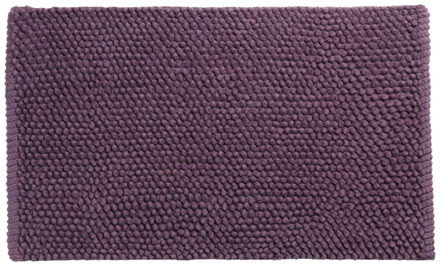 Differnz Popcorn badmat geschikt voor vloerverwarming - 100% katoen - Violet - 50 x 80 cm