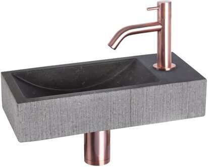 Differnz RIBBLE FONTEINSET BOMBAI BLACK GEBOGEN ROOD KOPER