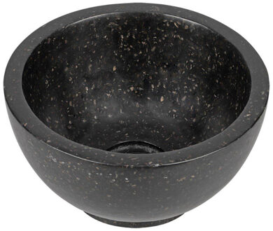 Differnz River waskom - 23x23x12cm - terrazzo zwart 36.102.27 Zwart gemêleerd