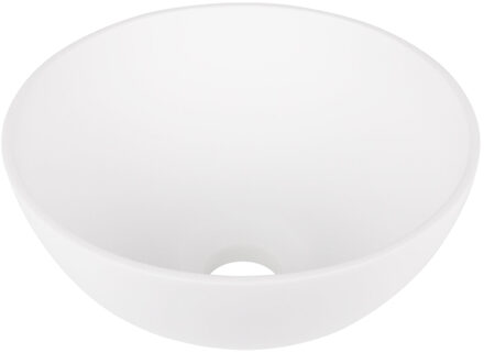 Differnz Ruz waskom 25x25x11.5cm Solid Surface Rond Mat Wit 38.150.04 Wit mat