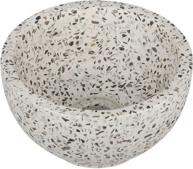 Differnz Ruz waskom - terrazzo - Ø 23 x 12 cm - zwart - wit