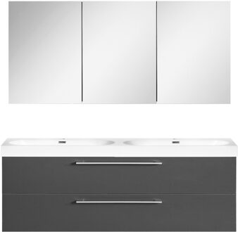 Differnz Somero badmeubelset 120cm/spiegelkast antraciet