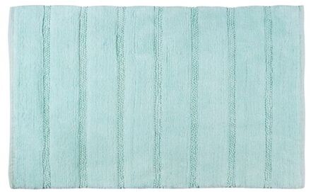 Differnz Stripes badmat geschikt voor vloerverwarming - 100% katoen - Lichtblauw - 45 x 75 cm