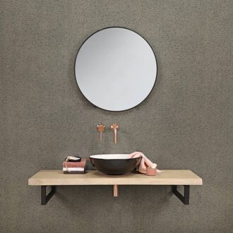 Differnz Waskom Badkamer Duo - Keramiek - Rond - Zwart/wit - 39,5cm