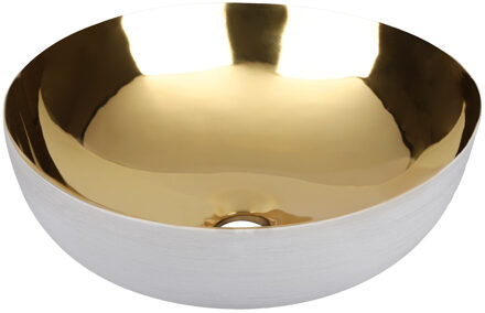 Differnz Waskom Differnz Shine Goud/Wit 40 x 13,5 cm