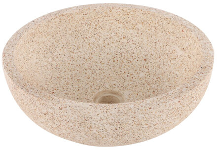 Differnz Waskom Differnz Trico Terrazo Bruin/Beige 40 cm Wit
