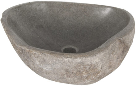 Differnz Waskom Lombok - Riviersteen - Rond - Grijs - 47x47x18cm