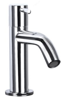 Differnz Wastafelkraan Gebogen – Kraan Koud Water – Toiletkraan - Chroom