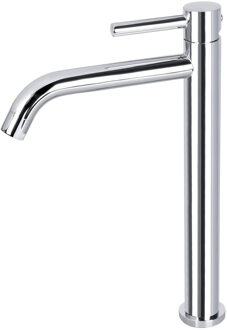 Differnz Wastafelkraan Hoog - Gebogen – Mengkraan Koud en Warm - Chroom