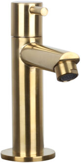 Differnz Wastafelkraan Recht – Kraan Koud Water – Toiletkraan - Mat Goud