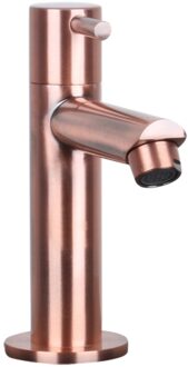 Differnz Wastafelkraan Recht – Kraan Koud Water – Toiletkraan - Rood Koper