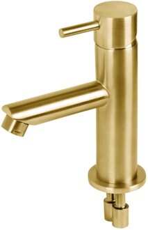 Differnz Wastafelkraan Recht – Mengkraan – Koud en Warm – Toiletkraan - Goud