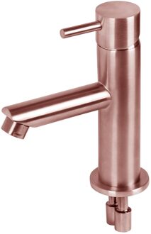 Differnz Wastafelkraan Recht – Mengkraan – Koud en Warm – Toiletkraan - Rood Koper