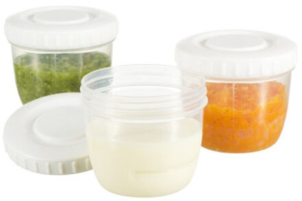 Difrax voedingsbewaarbakjes - 6 stuks Wit