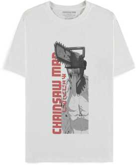 Difuzed Chainsaw Man T-Shirt Chainsaw Man White Size XL